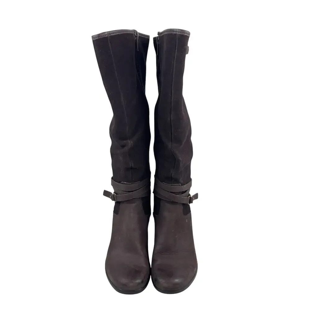 UGG Lesley Suede Waterproof Wedge Knee High Boot